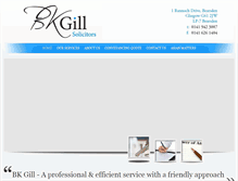 Tablet Screenshot of bkgillsolicitors.com